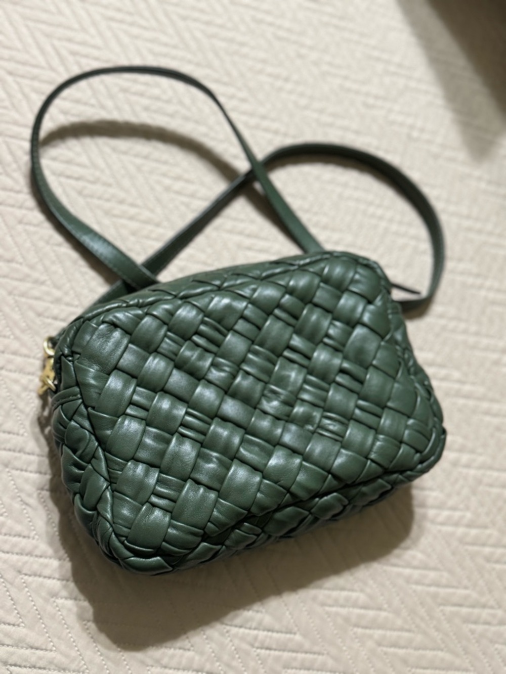 Clare V. Army green puffy woven midi sac crossbody-Price firm - Picture 6 of 15